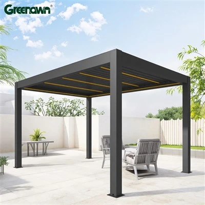 Pargola tal-metall modern ta 'barra