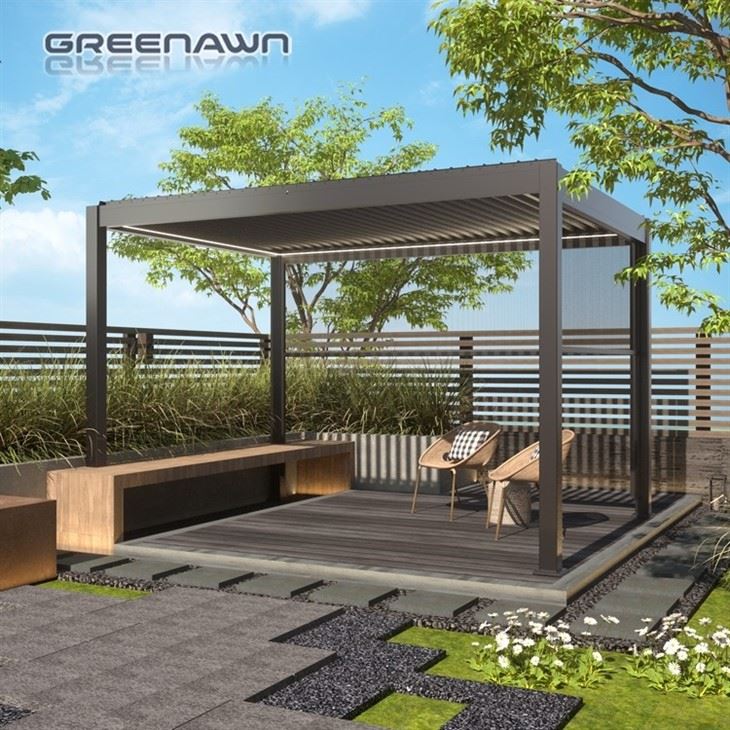 Aluminium Motorised Sun Louvre Pergolas