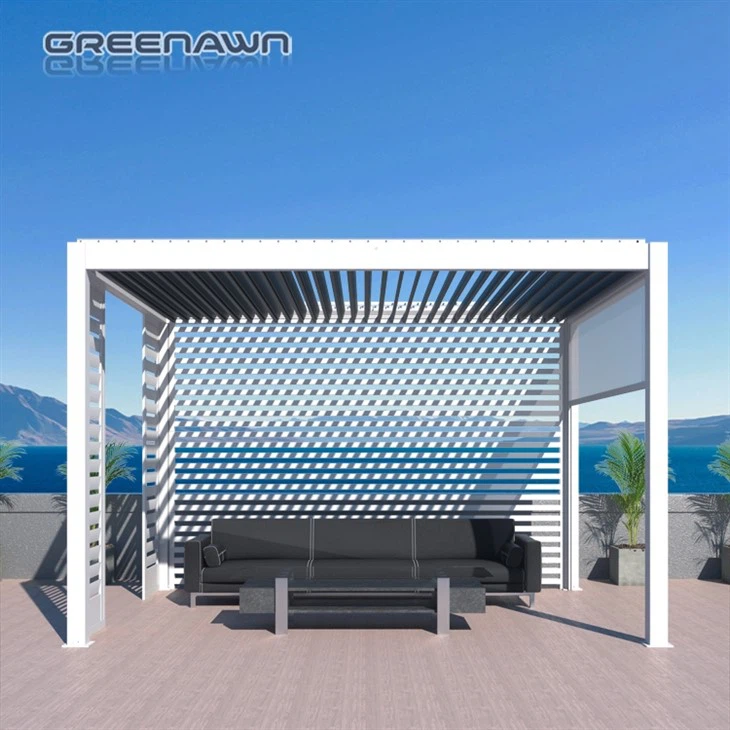 Pergola tal-ġnien tal-metall tal-prova tax-xita